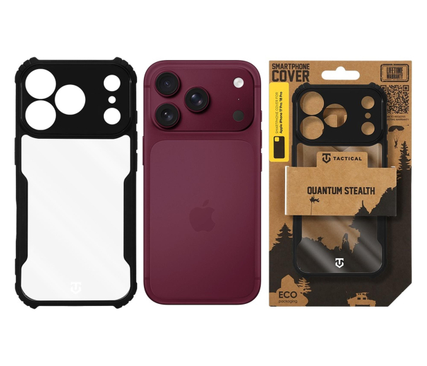 Tactical Quantum Stealth Kryt pro do iPhone 18 Pro Clear/Black - 1586353 - zdjęcie 5